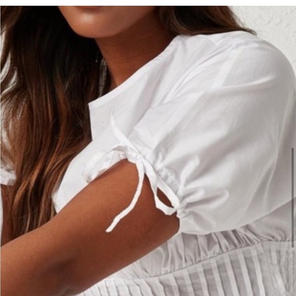 Dani Michelle X Misguided pleated waist bubble hem mini dress size 8 nwt - Picture 5 of 9